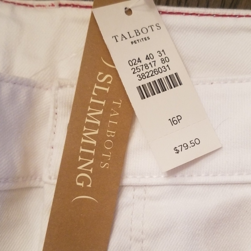 Talbots Heritage white slim ankle Jeans size 16P - Picture 5 of 8